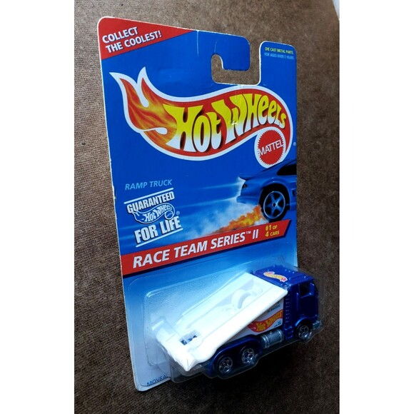 Hot Wheels RAMP TRUCK MAINLINE Green #774 & RACE TEAM SERIES II Blue #395 LOT X2 - Picture 10 of 16